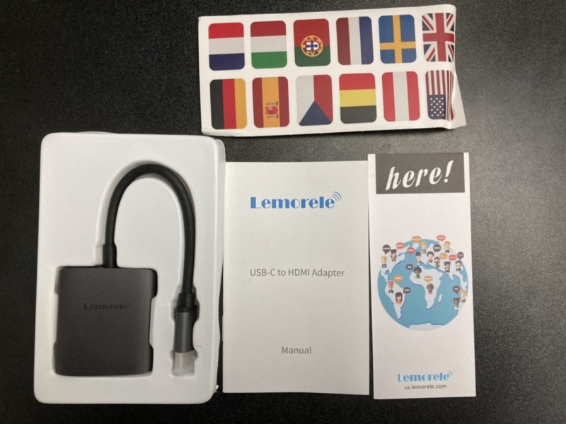 Lemorele USB-C HDMI変換アダプター 　同梱物